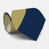 Navy Blue und Gold Krawatte (Gerollt)