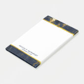 Navy Blue und Gold Marble Moderne Stilvoll Post-it Klebezettel (angewinkelt)
