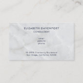 Navy Blue und Gold Marble Moderne Stilvoll Visitenkarte (Rückseite)