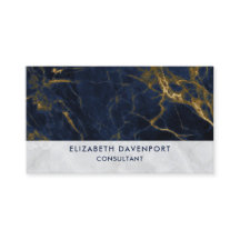 Navy Blue und Gold Marble Moderne Stilvoll