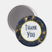 Navy Blue und Gold Marmor Moderne, stilvolle Dankb Magnet (Vorderseite/Rückseite)
