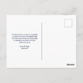 Navy Blue und Gold Marmor Moderne, stilvolle Dankb Postkarte (Rückseite)