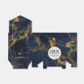 Navy Blue und Gold Marmor Moderne, stilvolle Hochz Geschenkschachtel (Ungefaltet)