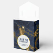 Navy Blue und Gold Marmor Moderne, stilvolle Hochz Geschenkschachtel (Geöffnet)
