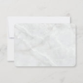 Navy Blue und Gold Marmor Moderne, stilvolle Hochz RSVP Karte (Rückseite)