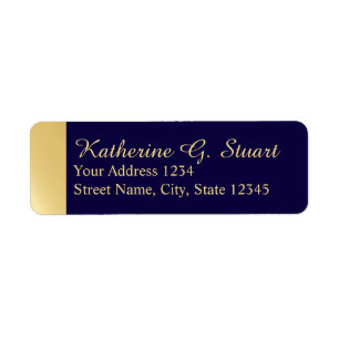 Navy Blue und Gold Moderne Elegant