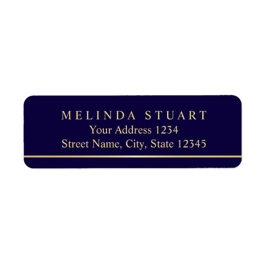 Navy Blue und Gold Moderne Elegant (Vorne)