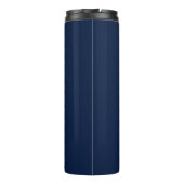 Navy Blue und Gold Monogram Thermosbecher (Rückseite)