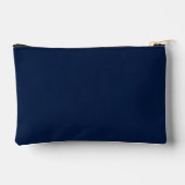Navy Blue und Gold Monogram Zubehörtasche (Rückseite)