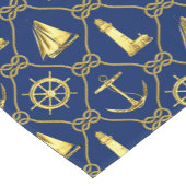 Navy Blue und Gold Nautic Kurzer Tischläufer (Ecke)
