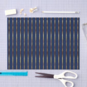 Navy Blue und Gold Streifen Seidenpapier (Handwerk)