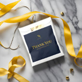 Navy Blue und Gold Vielen Dank für Ihr Interesse B Geschenktütchen
