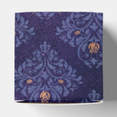 Navy Blue und Gold Vintag Damask Geschenkschachtel (Oben)