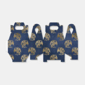 Navy Blue und Gold Vintag Dragon Muster Geschenkschachtel (Ungefaltet)