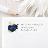 Navy Blue und Gold Vintag Shabby Rose Hochzeit (Insitu)