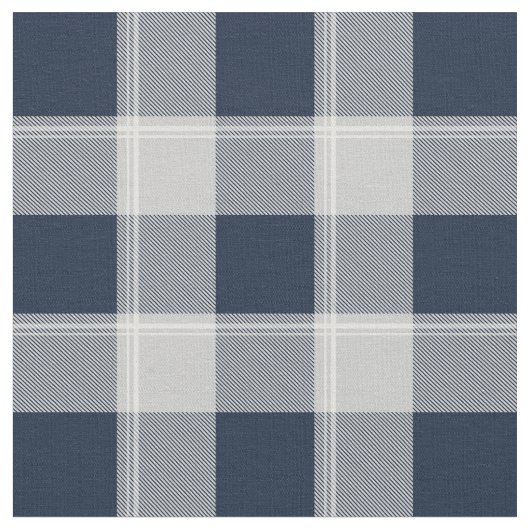 Navy Blue und Grau Lumberjack Kariert Stoff (Nahaufnahme)
