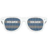 Navy Blue und Grau Rugby Streifen mit Individuelle Partybrille (Vorderseite)