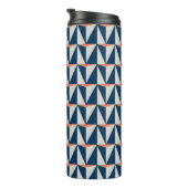 Navy Blue und Gray Geometric Thermosbecher (Nach rechts gedreht)