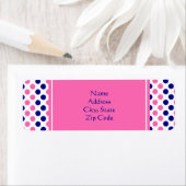 Navy Blue und Hot Pink Polka Dot Muster (Insitu)