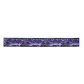 Navy Blue und Lila Glitzer Ocean Agate Satinband (Vorderseite)