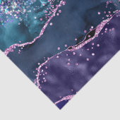 Navy Blue und Lila Glitzer Ocean Agate Seidenpapier (Detail)