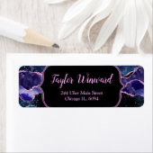 Navy Blue und Lila Ocean Agate (Insitu)