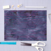 Navy Blue und Lila Striping Muster Seidenpapier (Handwerk)