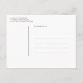 Navy Blue und Mauve Floral Save the Date Ankündigungspostkarte (Rückseite)