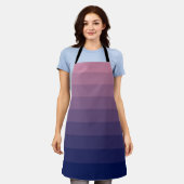 Navy Blue und Mauve Gradient Schürze (Getragen)