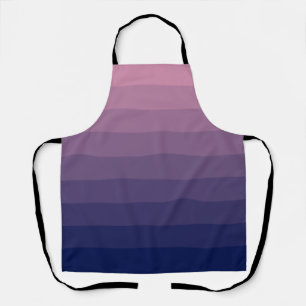 Navy Blue und Mauve Gradient Schürze