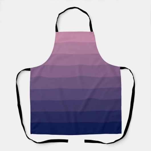 Navy Blue und Mauve Gradient Schürze (Vorderseite)
