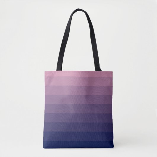 Navy Blue und Mauve Gradient Tasche (Vorderseite)