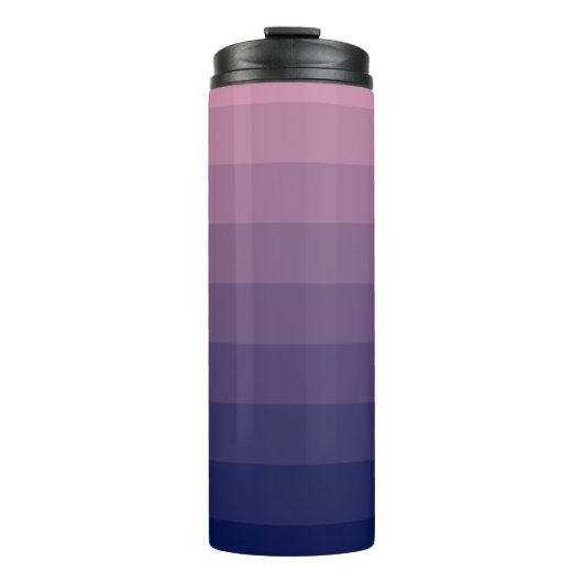 Navy Blue und Mauve Gradient Thermosbecher (Vorderseite)