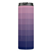 Navy Blue und Mauve Gradient Thermosbecher (Rückseite)