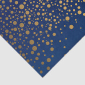 Navy Blue und Metallic Gold Confetti Seidenpapier (Ausschnitt)