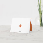 Navy Blue und Orange Koi Goldfish Dankeskarte (Rückseite)