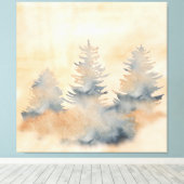 Navy Blue und Orange Outdoor Landschaft Leinwanddruck (Insitu (Holzboden))