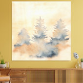 Navy Blue und Orange Outdoor Landschaft Leinwanddruck (Insitu (Wohnzimmer))