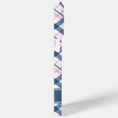 Navy Blue und PInk Kariertes Muster Case-Mate iPhone Hülle (Rückseite / Rechts)