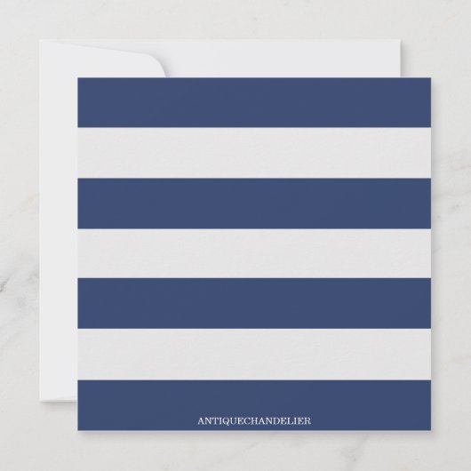 Navy Blue und Pink Monogram Save the Date (Rückseite)