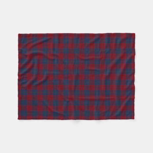 Navy Blue und Red Kariert Robinson Tartan Fleecedecke (Vorderseite (Horizontal))
