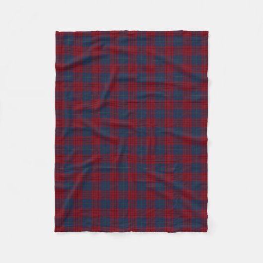 Navy Blue und Red Kariert Robinson Tartan Fleecedecke (Vorderseite)