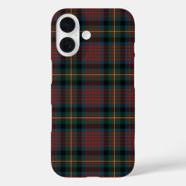 Navy Blue und Red MacLennan Clan Scottish Kariert iPhone 16 Hülle