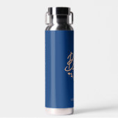 Navy Blue und Rose Gold Bride Stamm Bachelorette Trinkflasche (Vorne)