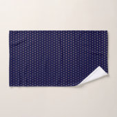 Navy Blue und Rose Gold Textured Polka Dot Muster Badhandtuch Set (Handtuch)
