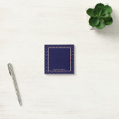 Navy Blue und Rose Gold Textured Polka Dot Muster Post-it Klebezettel (Büro)