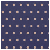Navy Blue und Rose Gold Textured Polka Dot Muster Stoff (Nahaufnahme)