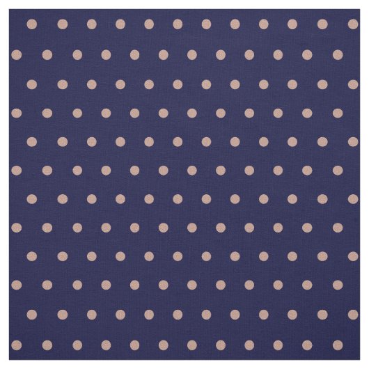 Navy Blue und Rose Gold Textured Polka Dot Muster Stoff (Muster)