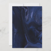Navy-Blue und Silber Überraschungsparty Einladung (Rückseite)