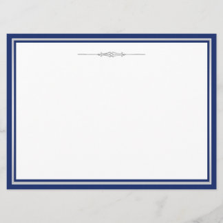 Navy Blue und Silver Einladung
